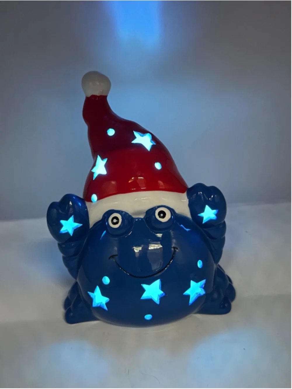 Loblolly Pines Louisiana Crab LED Holiday Luminary Ceramic Christmas Decor 8.25